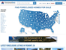 Tablet Screenshot of foreclosuredeals.com